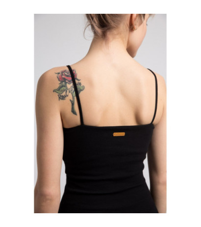 LA063 Body na cienkich ramiączkach - czarne