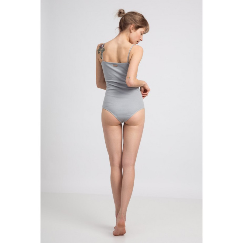 LA063 Body na cienkich ramiączkach - popielate