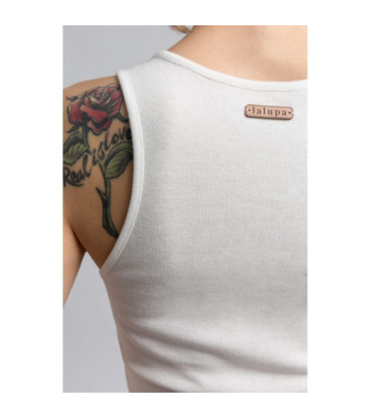 LA067 Bawełniany krótki top - biały