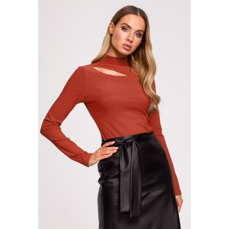 M608 Golf z wycięciem - ceglasty