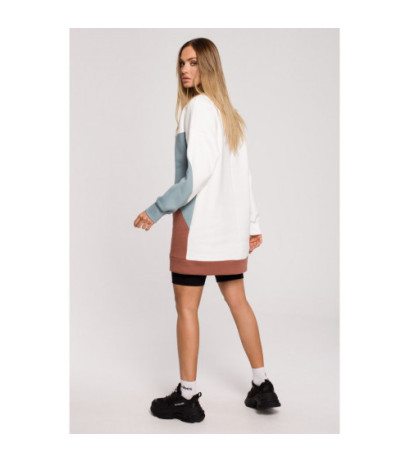 M618 Sukienka trójkolorowa - model 4