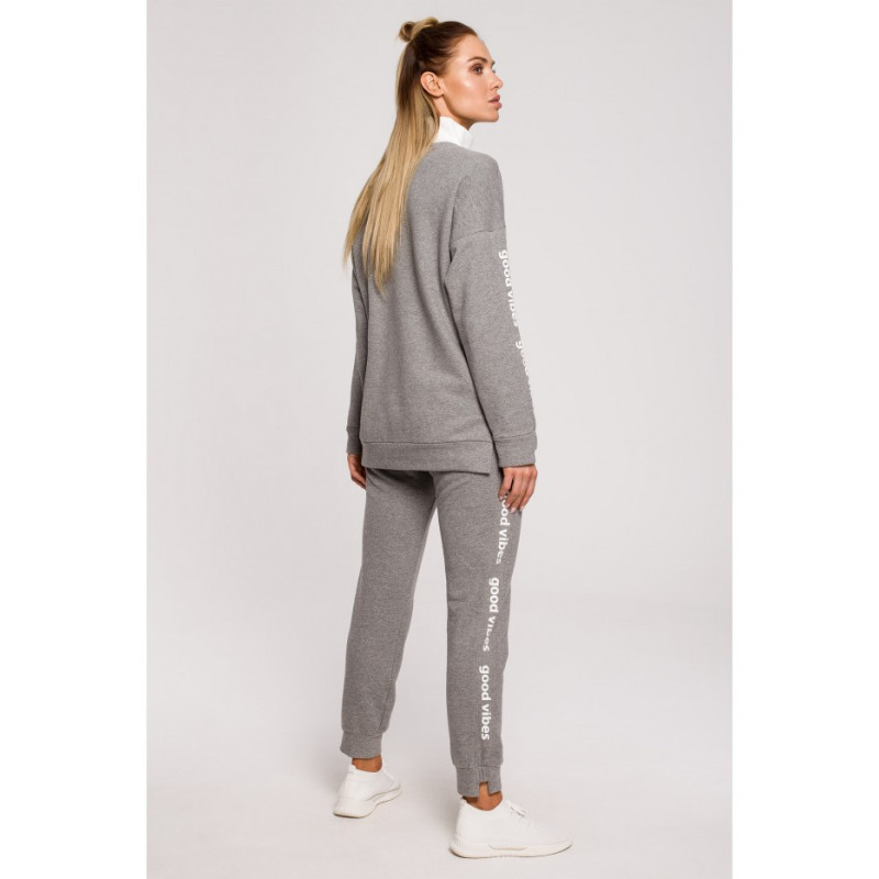 M620 Bluza z logo GOOD VIBES - szara