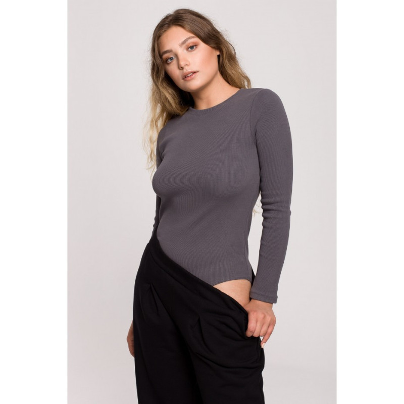 B209 Body z rozcięciem na plecach - antracytowe