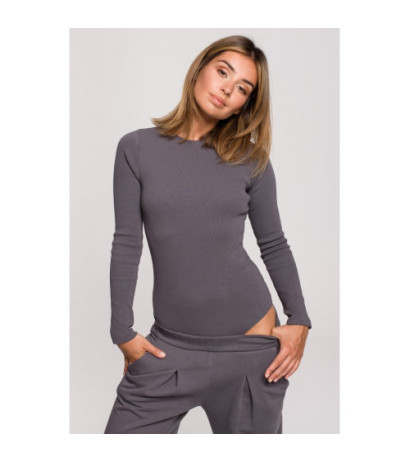 B209 Body z rozcięciem na plecach - antracytowe