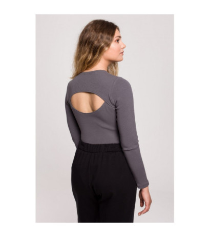 B209 Body z rozcięciem na plecach - antracytowe