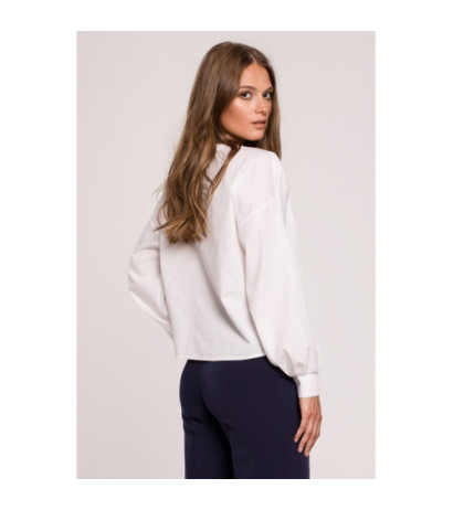 K115 Koszula z bufiastymi rękawami - biała