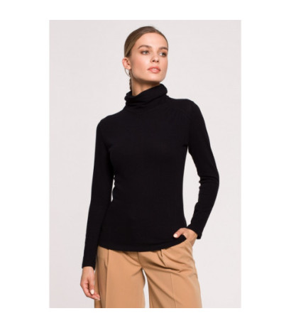 S278 Golf z marszczeniem na boku - czarny