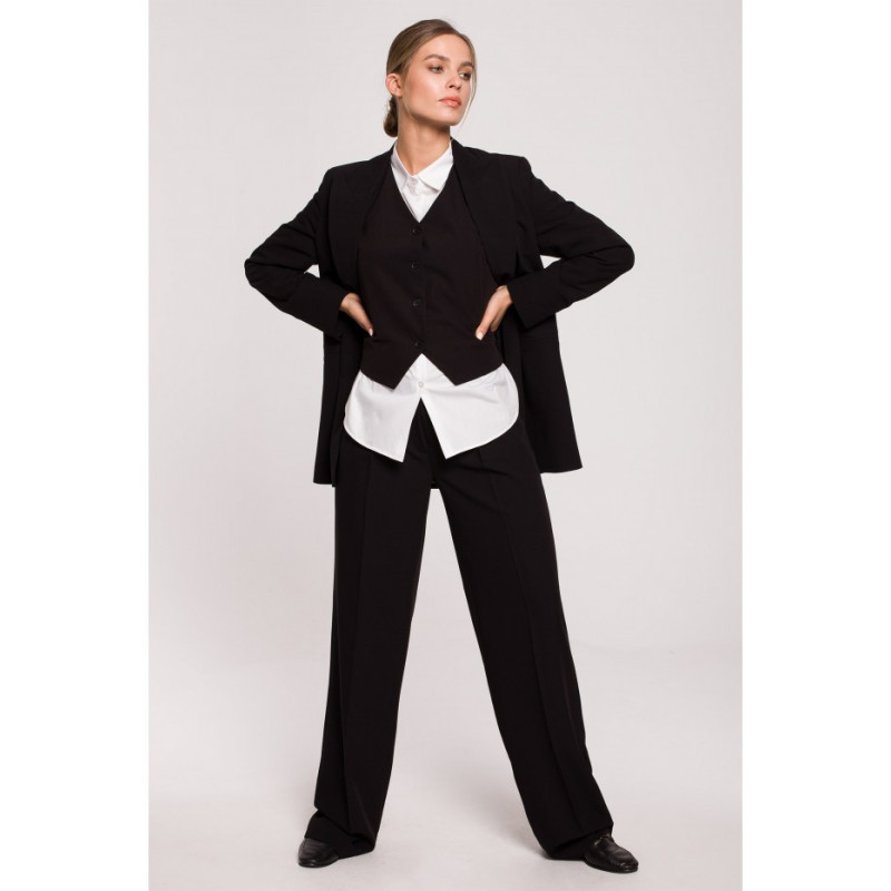 S281 Żakiet dwurzędowy - czarny