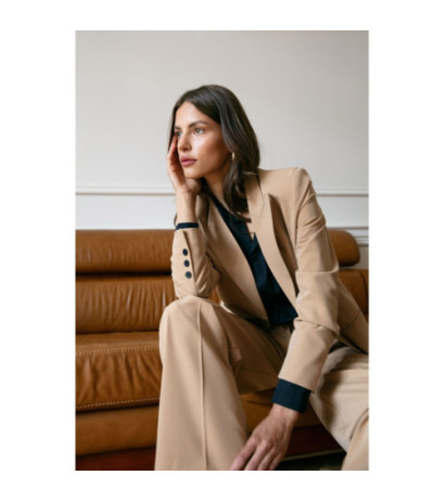 S281 Żakiet dwurzędowy - kamelowy