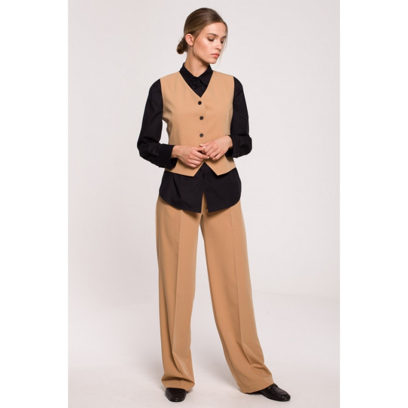 S282 Kamizelka - kamelowa