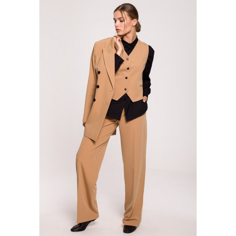 S282 Kamizelka - kamelowa