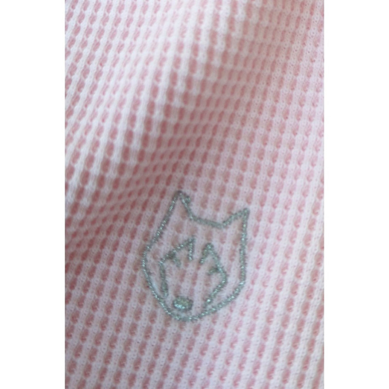 LA074 Szorty do spania z dzianiny wafelek - różowe