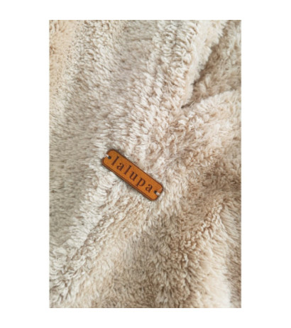 LA082 Pluszowa tunika z dekoltem - cappuccino