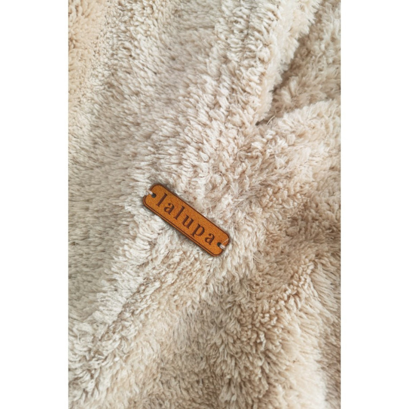 LA082 Pluszowa tunika z dekoltem - cappuccino