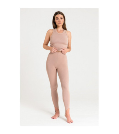 LA088 Legginsy z zapiętkiem - mokka
