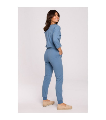 B220 Kombinezon z rękawami długości 3/4 - niebieski