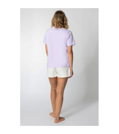 LA109 T-shirt z napisem "LALUPA sea life" - wrzosowy