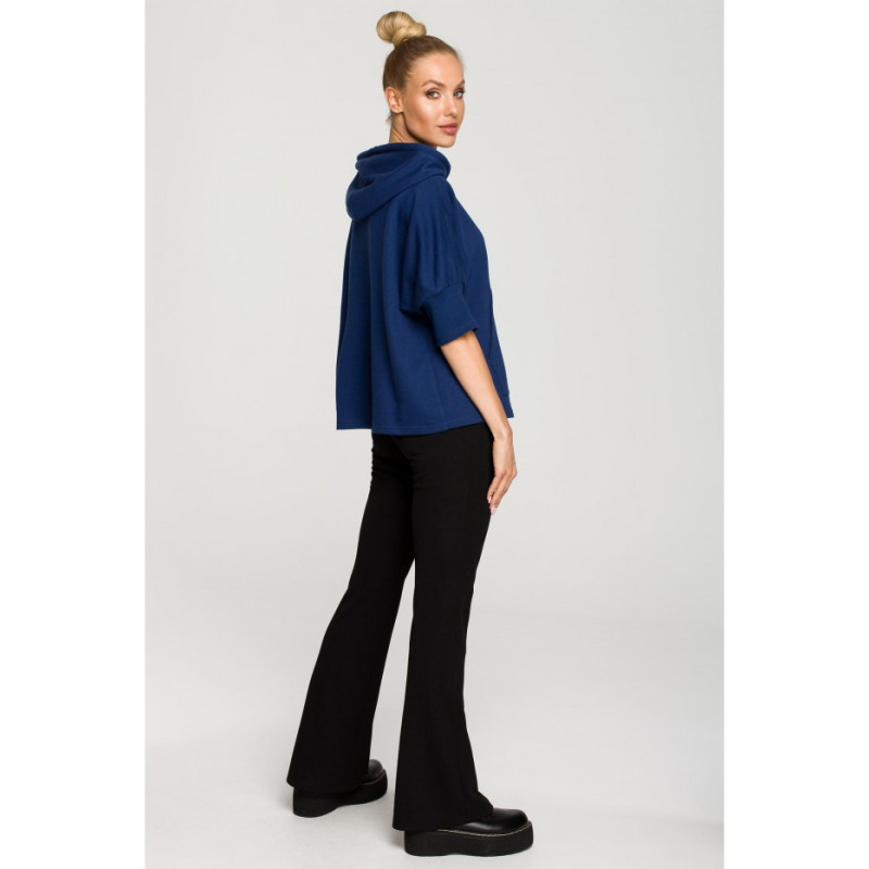 M689 Bluza z kapturem i dodatkowymi mankietami - atramentowa