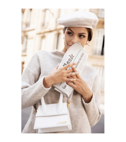 BK091 Sweter ze stójką - kość słoniowa