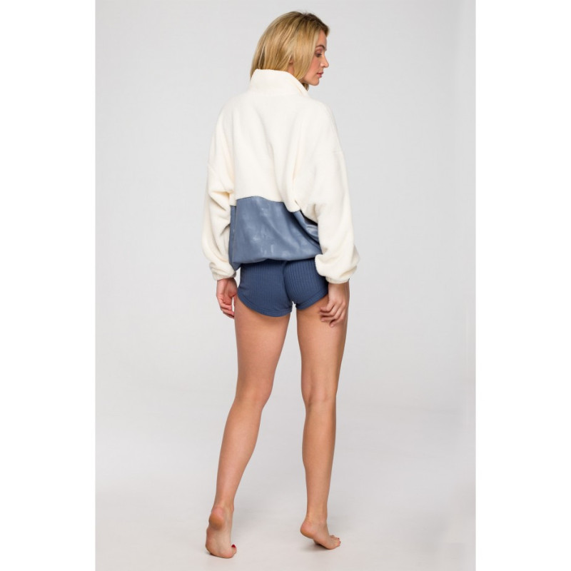 LA114 Pluszowa bluza z kieszenią na rzep - model 3