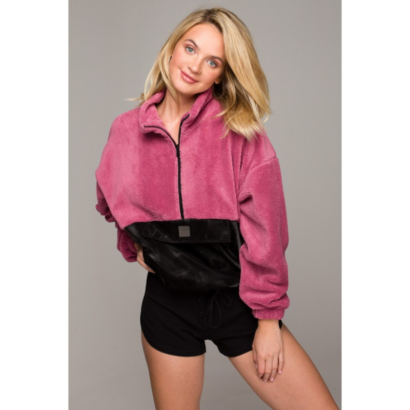 LA114 Pluszowa bluza z kieszenią na rzep - model 4
