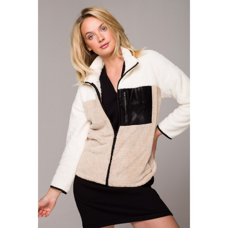 LA115 Pluszowa bluza na zamek - model 3