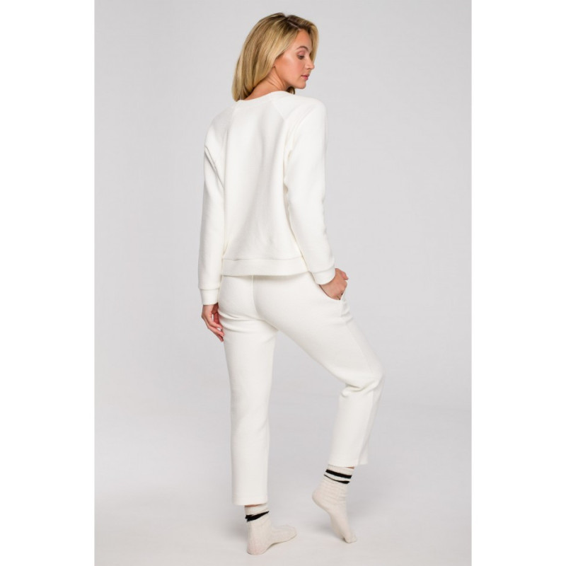 LA131 Bluza z głębokim dekoltem - ecru