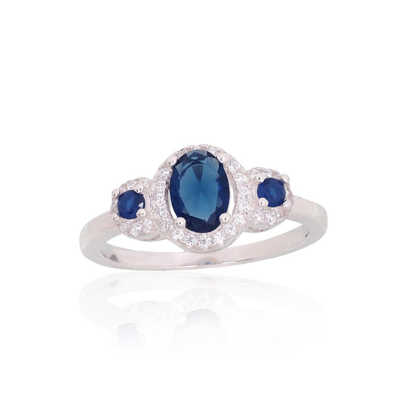 Hõbesõrmus 2101554_CZ+CZ-DB, Hõbe 925°, Tsirkonid