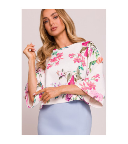 M844 Krótka bluza z nadrukiem - model 2