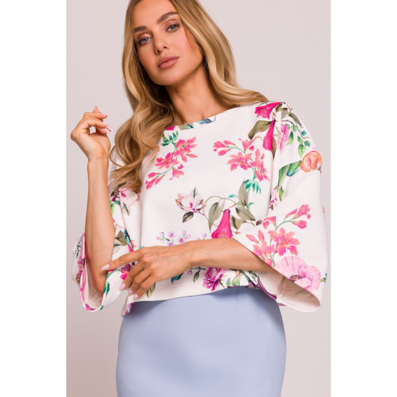 M844 Krótka bluza z nadrukiem - model 2