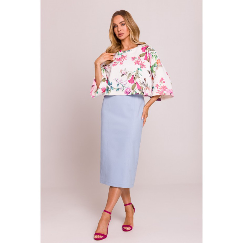 M844 Krótka bluza z nadrukiem - model 2