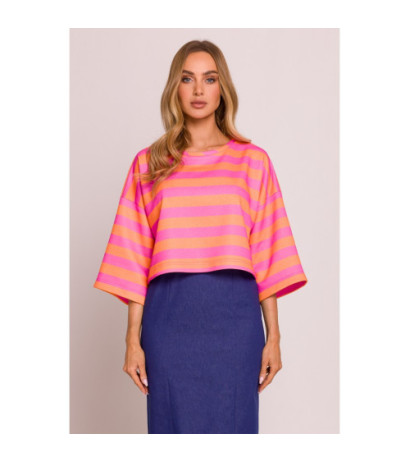 M844 Krótka bluza z nadrukiem - model 3