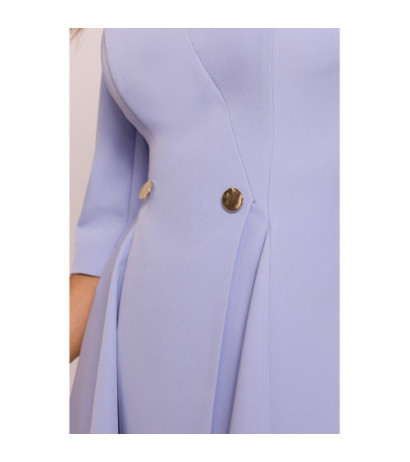 M848 Sukienka mini z klinami - błękitna