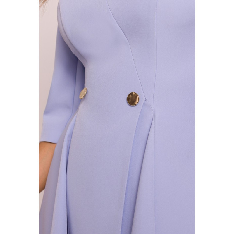 M848 Sukienka mini z klinami - błękitna