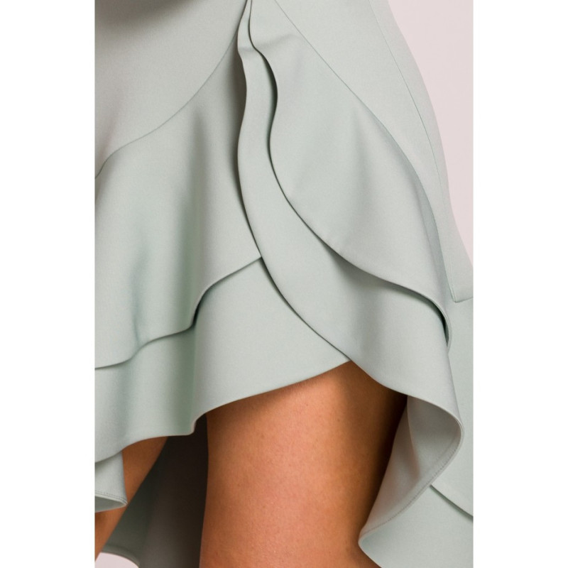 M850 Sukienka z falbanami - miętowa