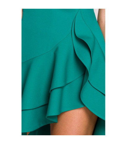 M850 Sukienka z falbanami - turkusowa