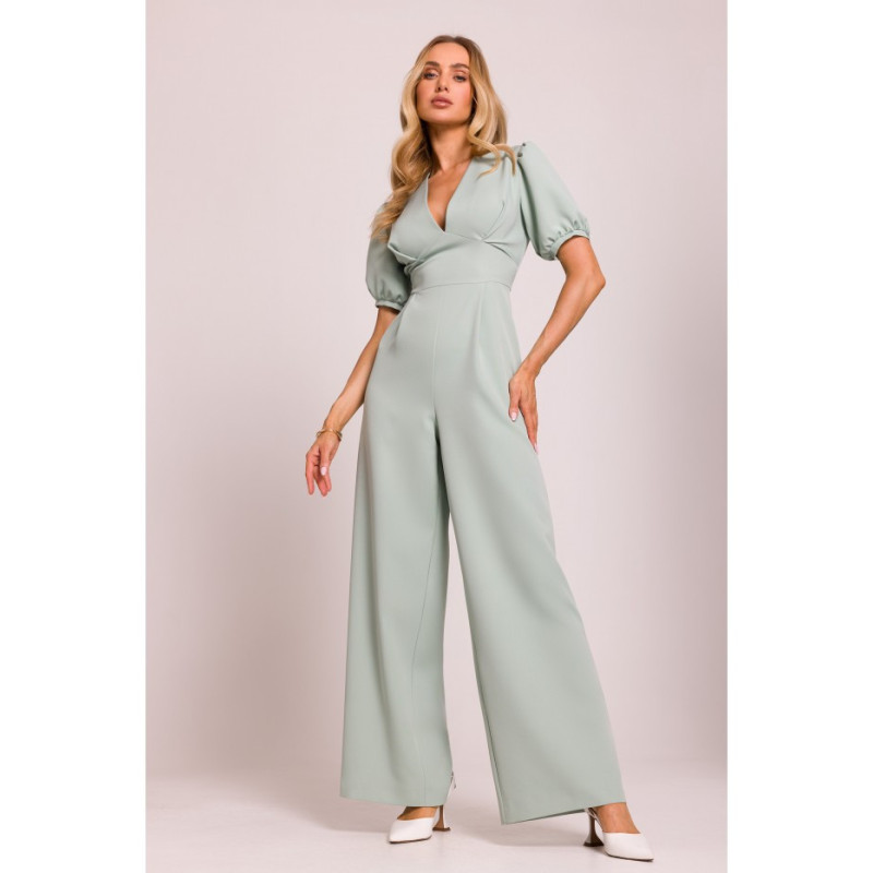 M852 Kombinezon z głębokim dekoltem - miętowy