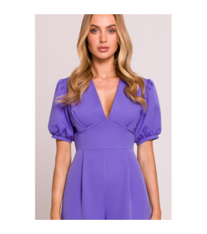 M852 Kombinezon z głębokim dekoltem - jasnofioletowy