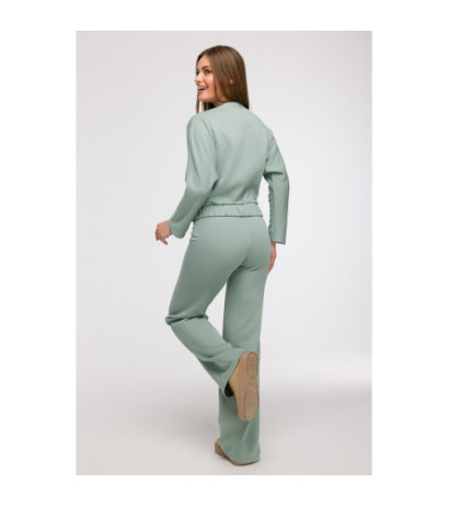 B292 Bluza z kopertowym dekoltem - miętowa