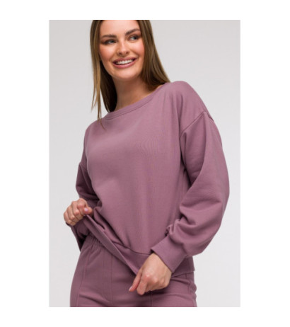 B293 Bluza z otwartymi plecami - wrzosowa