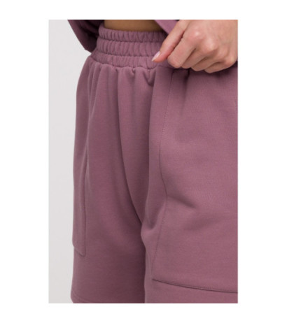 B295 Szorty z kieszeniami - wrzosowe