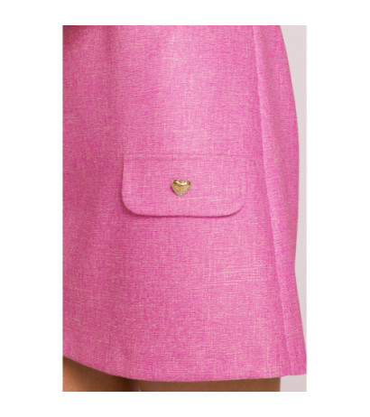 M855 Mini sukienka trapezowa - fuksja