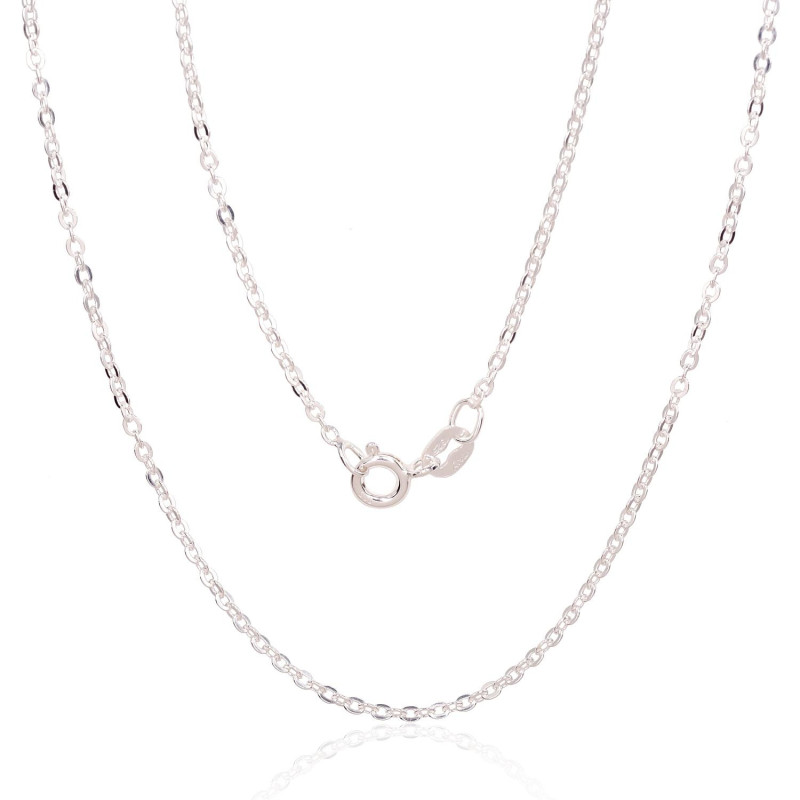 Hõbekett Anchor round 1 mm , kantide teemanttöötlus 2400157, Hõbe 925°