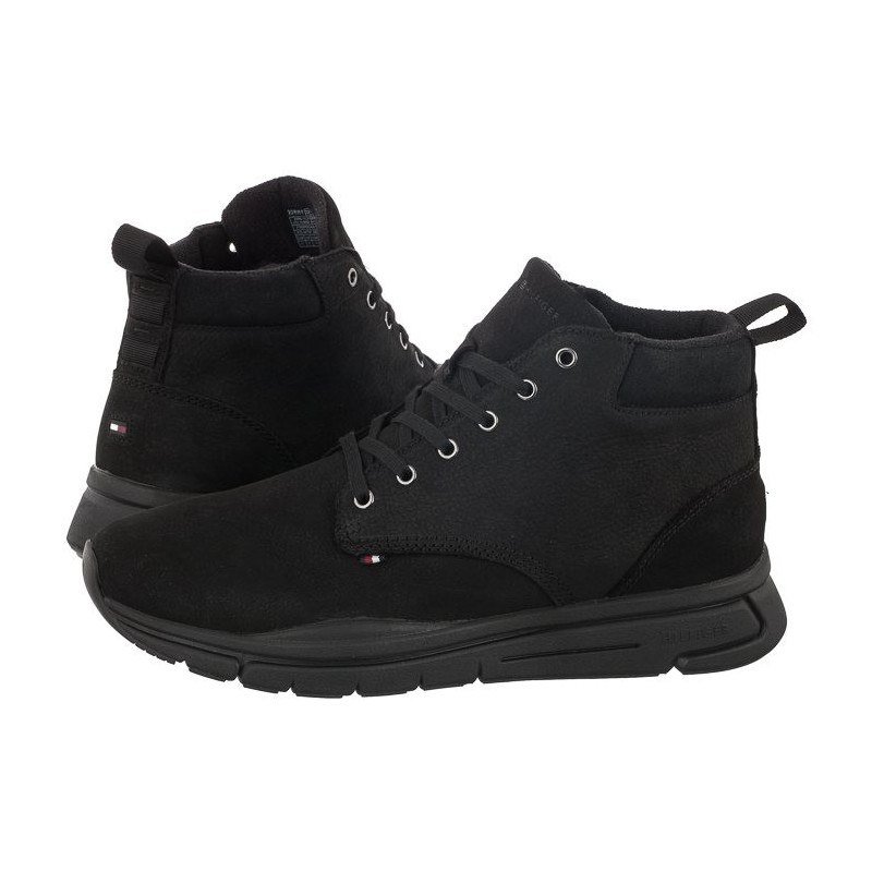 Tommy Hilfiger Warm Hilfiger Lth Hybrid Boot Black FM0FM04412 BDS (TH665-a) spordijalatsid
