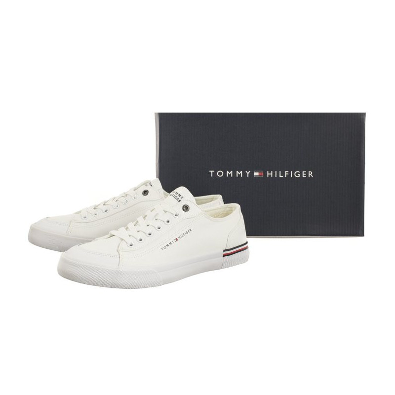 Tommy Hilfiger Corporate Vulc Canvas White FM0FM04954 YBS (TH1028-b) tossud