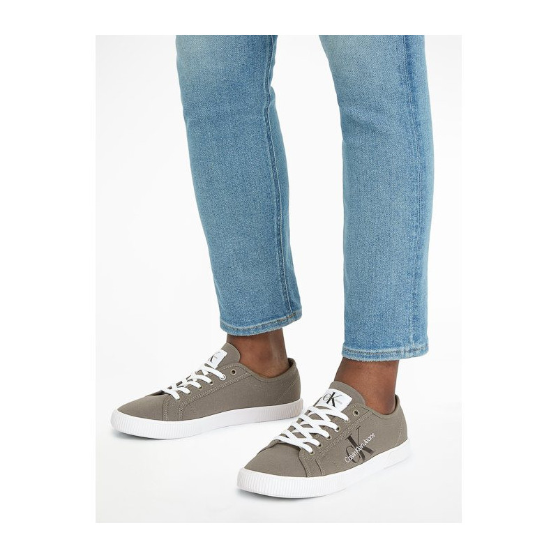 Calvin Klein Ess Vulcanized Low Laceup CS ML Dusty Olive/Bright White YM0YM00306 0IH (CK497-b) tossud