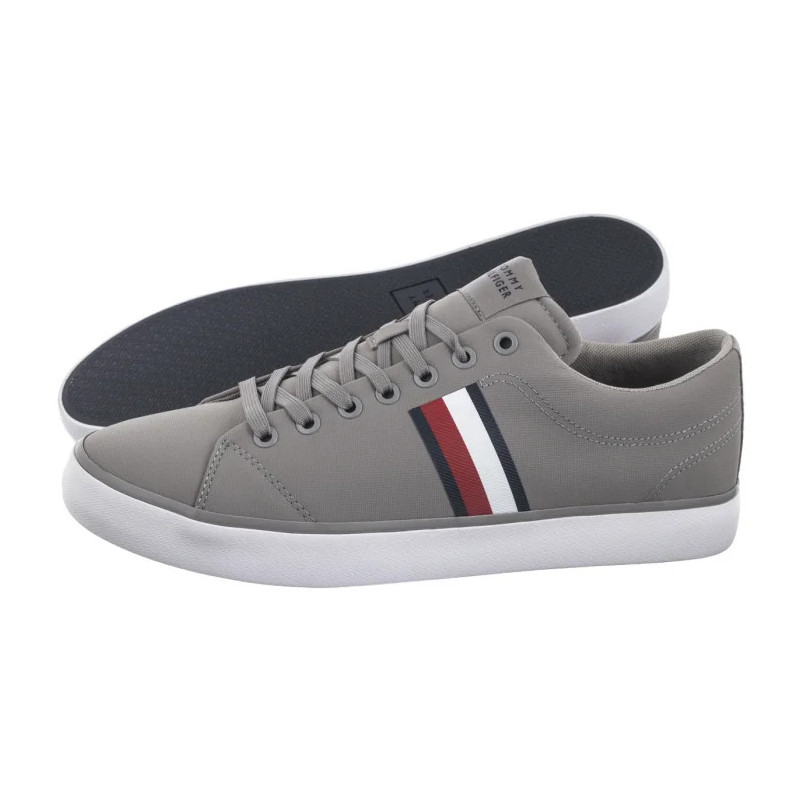 Tommy Hilfiger TH Hi Vulc Low Core Stripes Mesh Universal Grey FM0FM05393 PRY (TH1256-a) tossud
