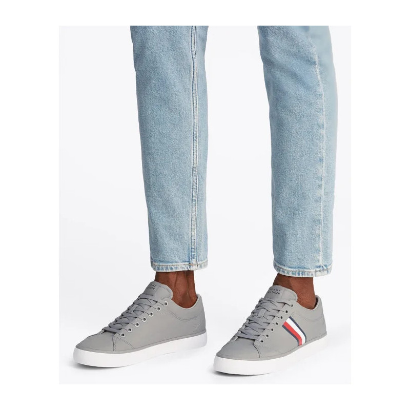 Tommy Hilfiger TH Hi Vulc Low Core Stripes Mesh Universal Grey FM0FM05393 PRY (TH1256-a) tossud