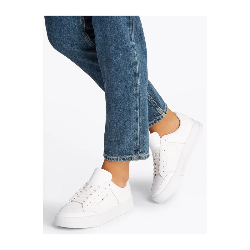 Tommy Hilfiger TH Court Mix Lth White FM0FM05489 YBS (TH1274-a) spordijalatsid
