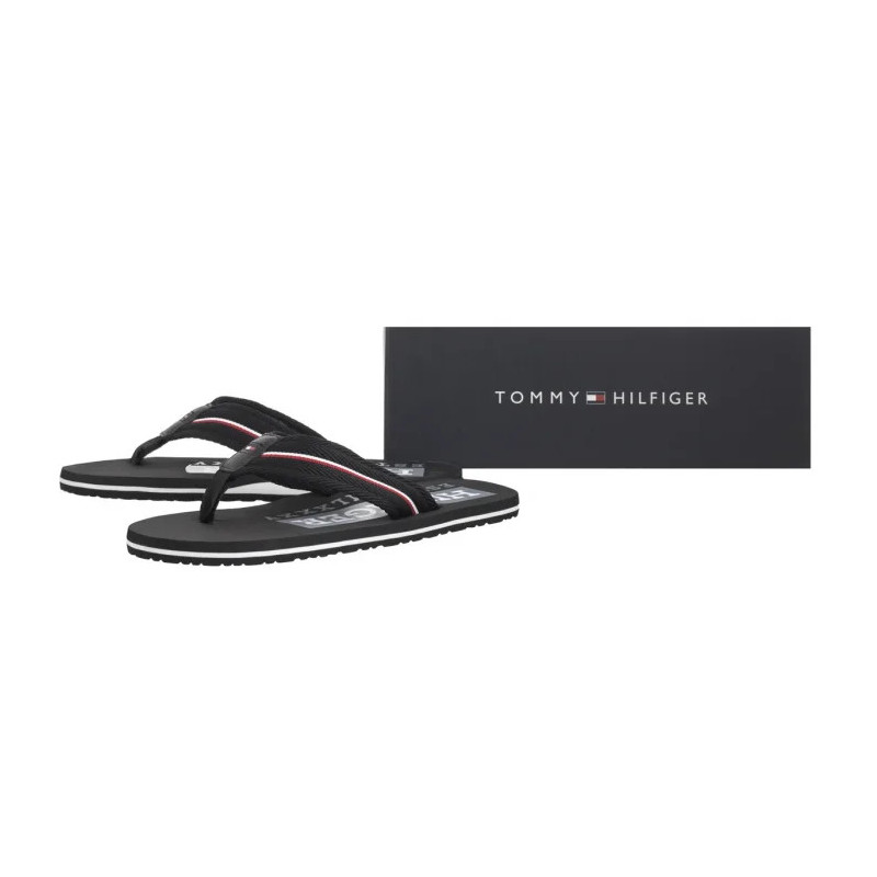 Tommy Hilfiger Corporate Hilfiger Beach Sandal Black FM0FM05436 BDS (TH1321-b) kingad